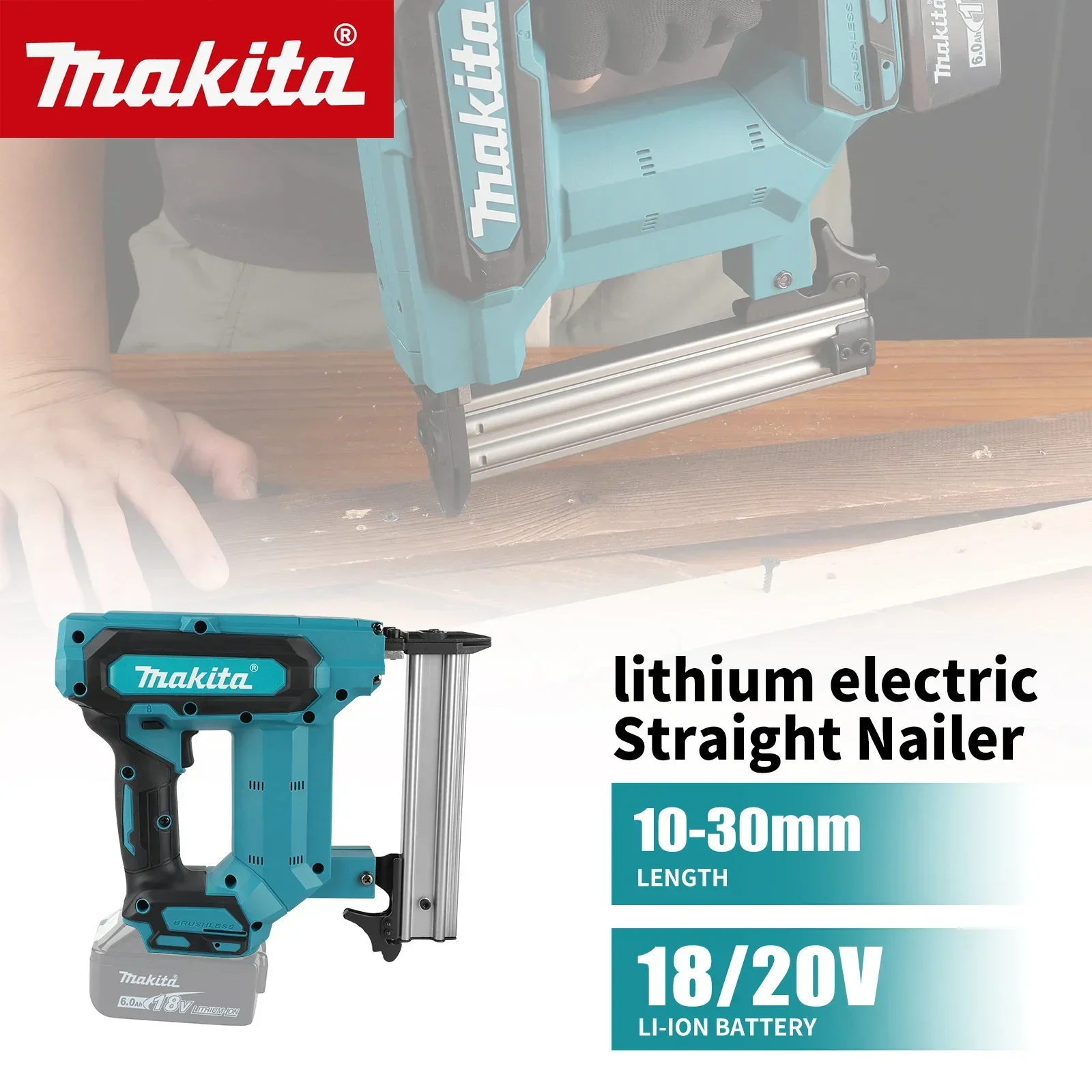 Model Nail Gun F30 New,Wireless Brushless,Carpentry Decoration,Electric Pneumatic Gun,Carpentry Tool For Makita 18v Battery Pins
