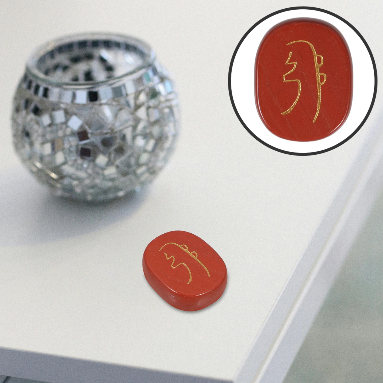 

Oval red palm stone chakra gemestone healing crystals red