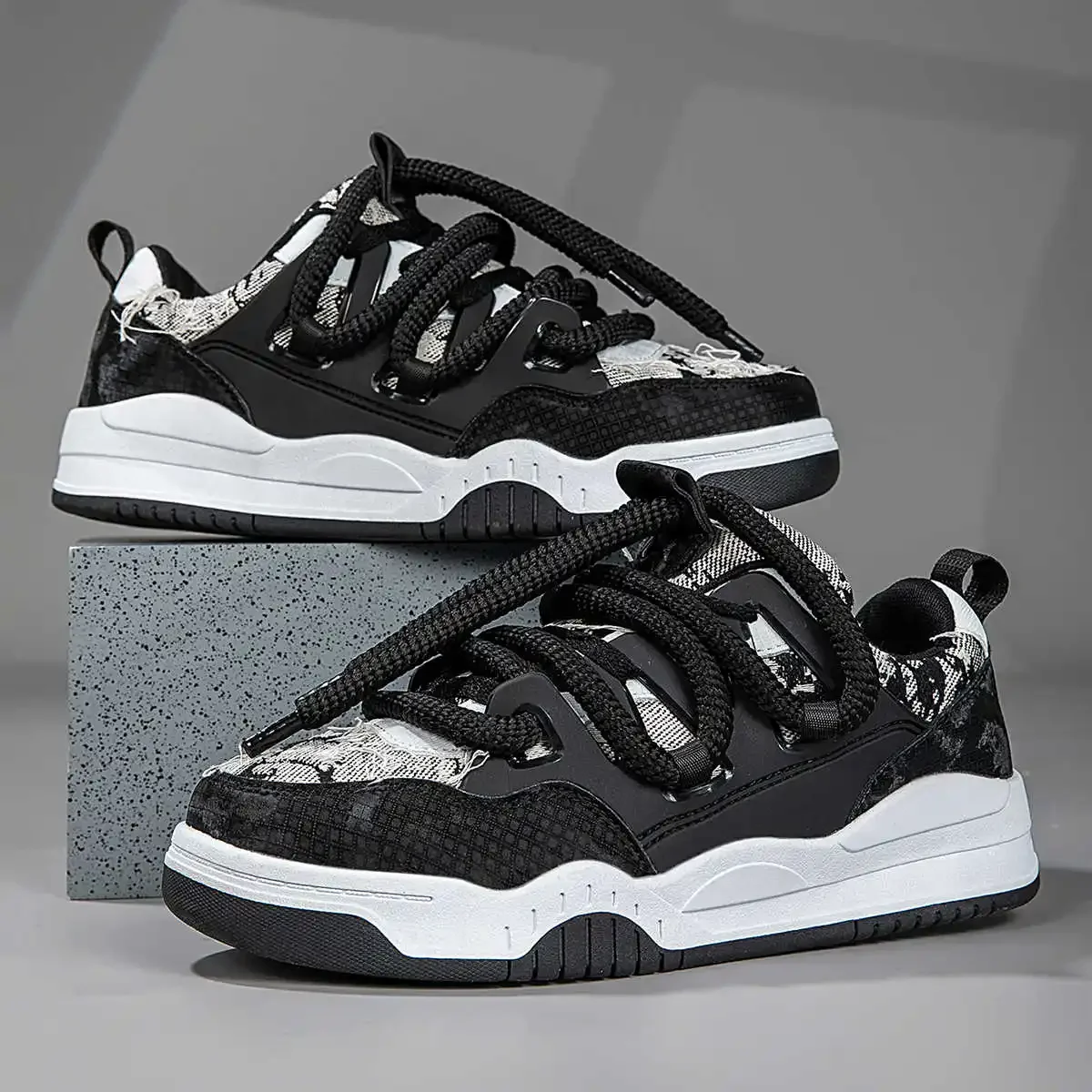 Zapatos deportivos con suela de tenis atados para hombre, talla 43, zapatillas informales para hombre y mujer, botas rojas, Cool High Tech Sunny, compre 2025new