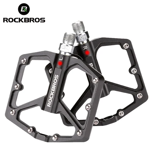 ROCKBROS MTB ciclismo ultraligero Pedal bicicleta sellado DU rodamiento pedales aleación de aluminio CRMO antideslizante tacos bicicleta parte pedales