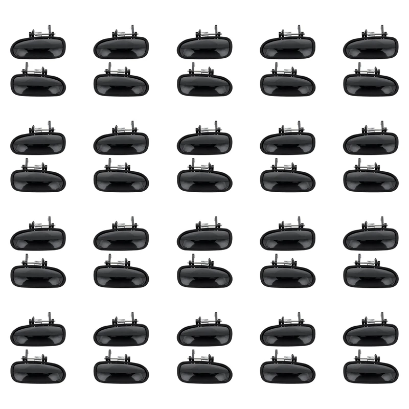 40Pcs New Rear Exterior Outside Door Handles Set LH RH Black For 1996-2000 Honda Civic