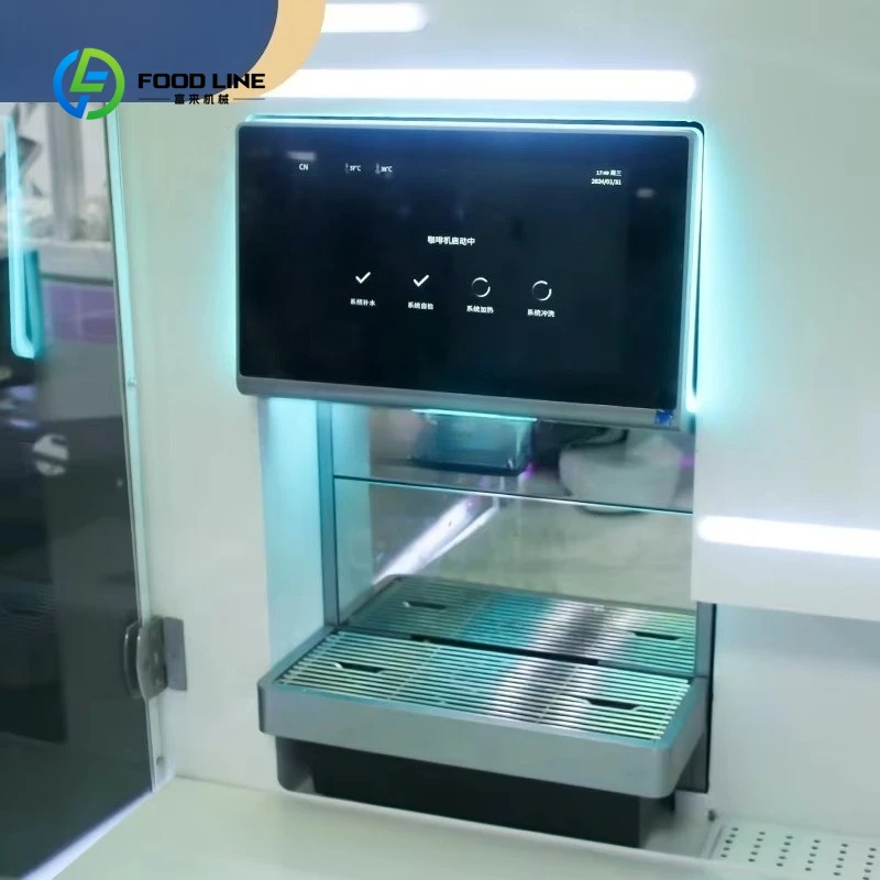 Customized Factory 6 Axis Robot Arm Automatic Operate Commercial Iced Coffee Vending Machine for Shopping Mall