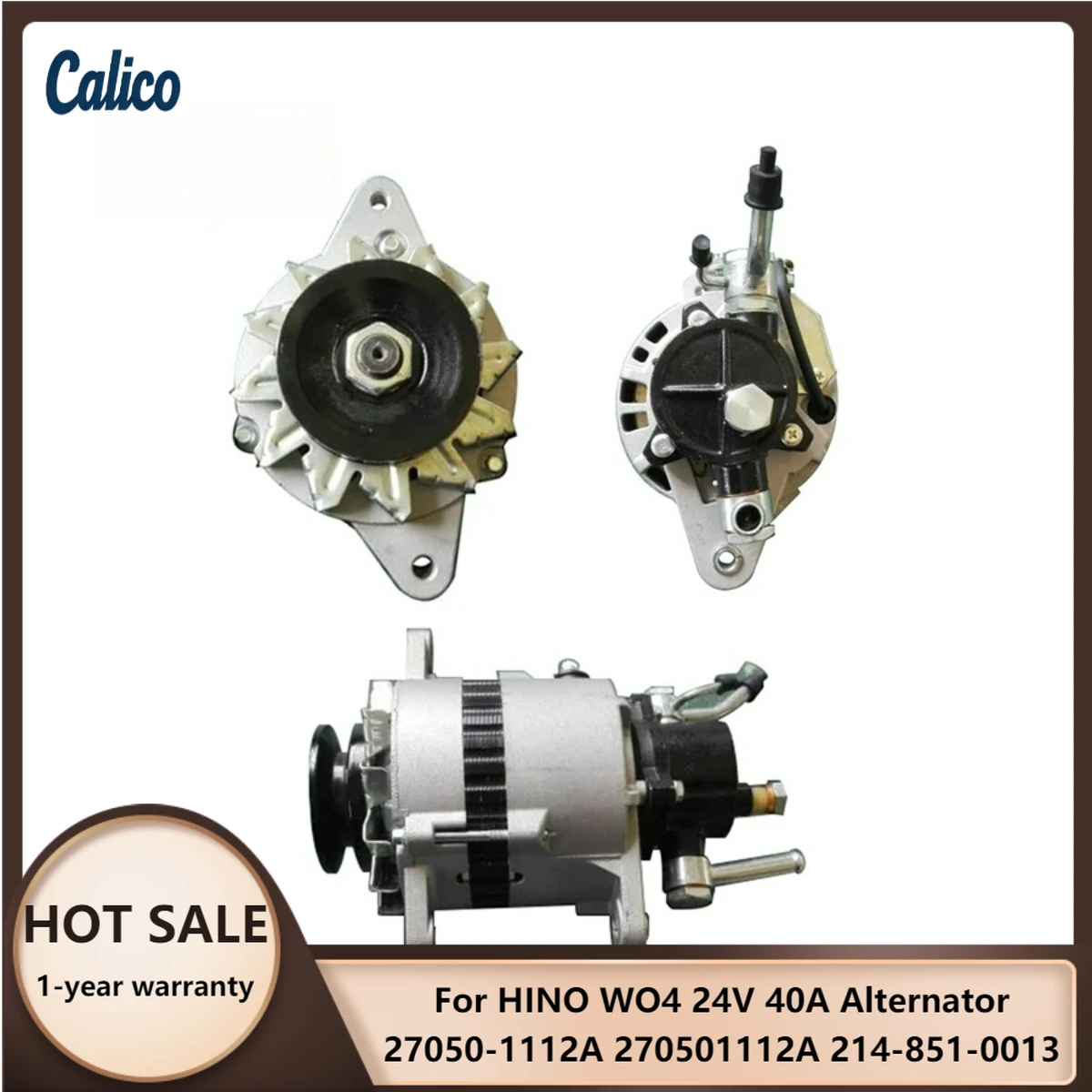 

Factory Direct Sales Are Suitable for HINO WO4 24V 40A Alternator 27050-1112A 270501112A 214-851-0013