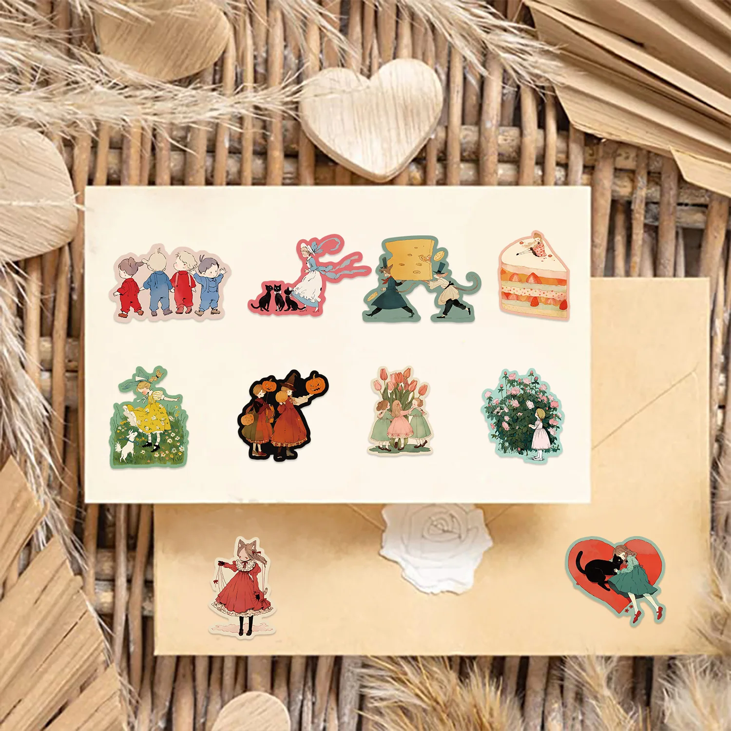 50Pcs Small Fairy Tale Graffiti Stickers Waterproof DIY Decals for Guitar Notebook Suitcase Kids Craft Wholesale