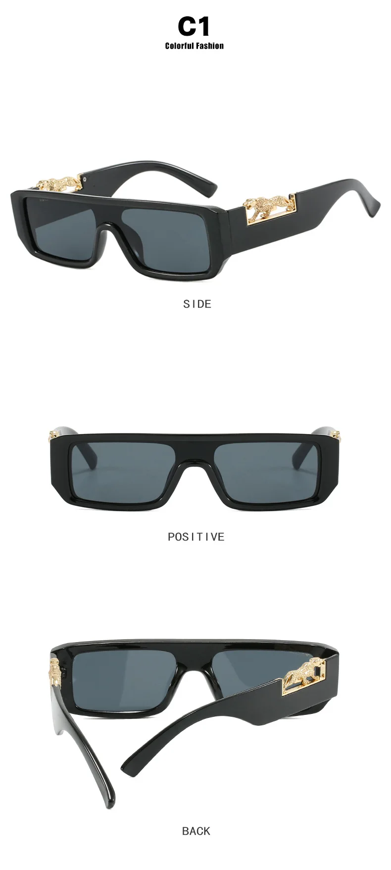 SUGLAU Leopard Rectangle Women's Sunglasses Unisex Vintage Driving High Quality Sun Eyeglass Outdoors Sports Sun Glasses UV400