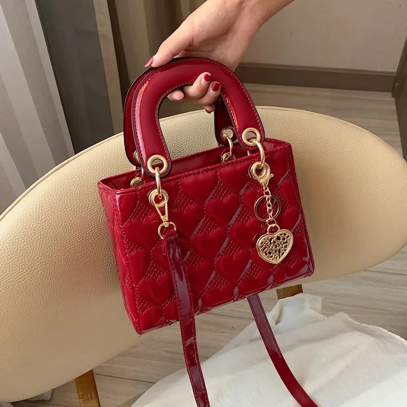 Handtas Vrouwen Merk Luxe Bakken Hoge Kwaliteit Mode Klassieke Gewatteerde Vierkante Handvat Tas Vrouwen Crossbody Schoudertassen