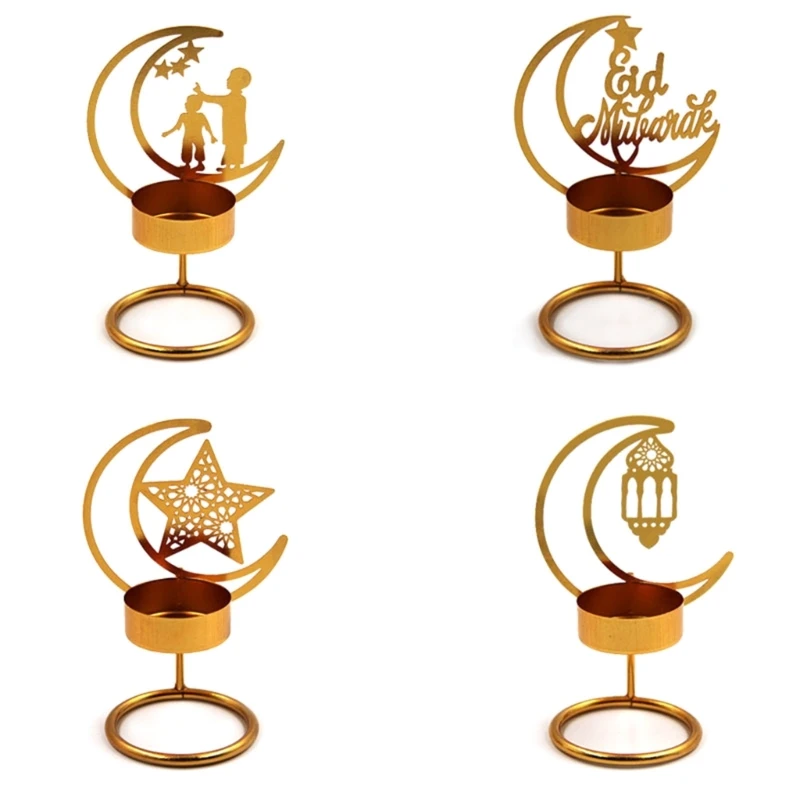 Arab Style Metal Golden Holder Decoration Support Holder Supplies Art Crafts for Romantic Dinner Dining Table Dropshipping