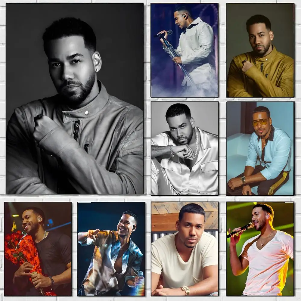 Singer R-Romeo Santos Painting Calligraphy Durable Canvas Poster Wall Hanging Home Interior Decoration Art Mural Gift