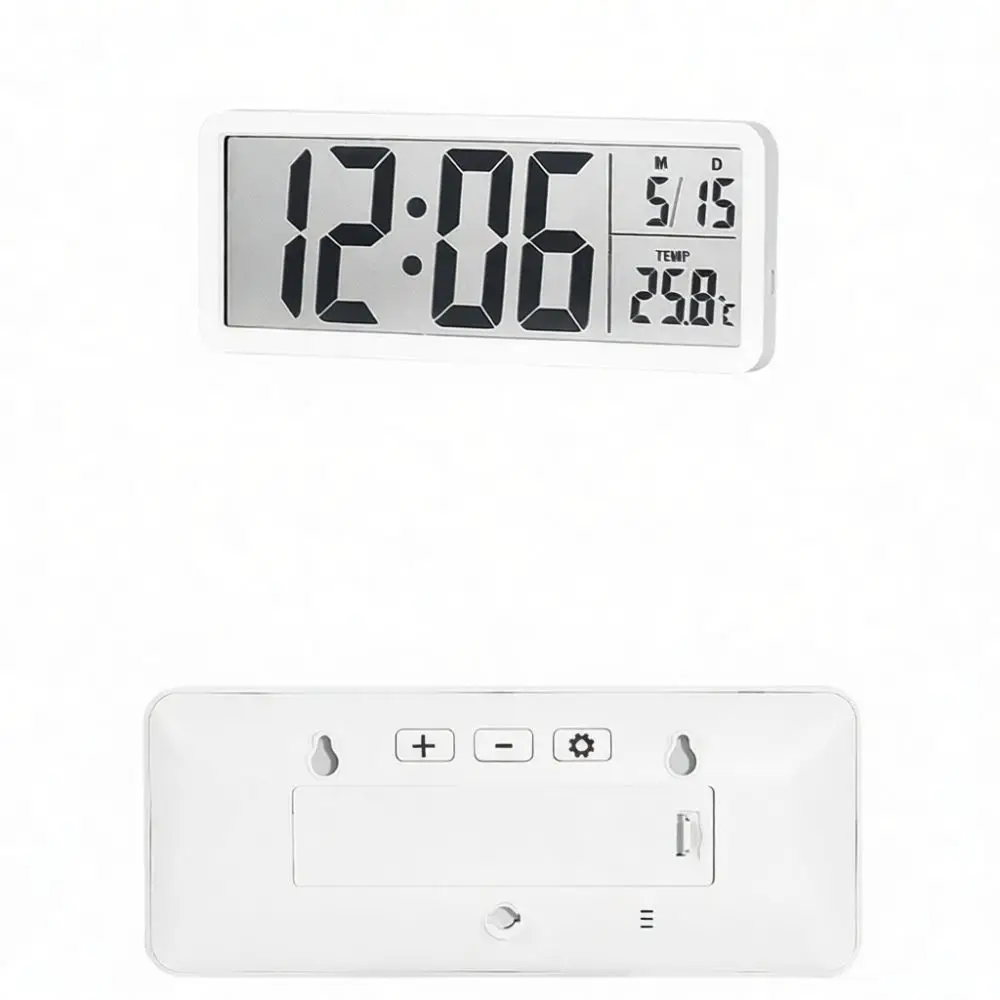 Nordic Digital Wall Clock Multifunction Temperature Humidity Tracker Modern Household Table Decor Electronic