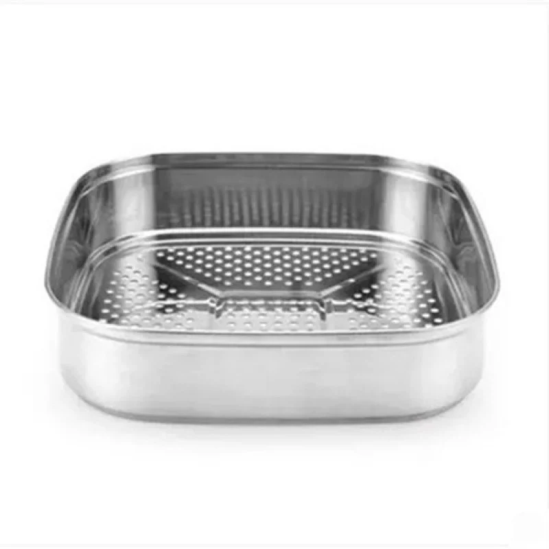 

Stainless Steel Square Steamer Pad Wok Steamer Multi-Function Heating Pot Steamed Dish Tray Steamer Basket