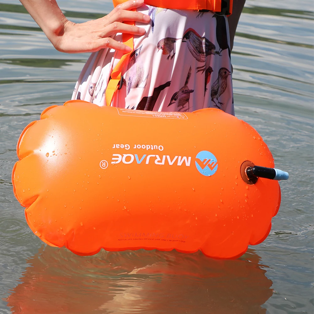 Outdoor Safety Swimming Buoy Multifunction Swim Float Bag With Waist Belt Waterproof PVC Lifebelt Storage Bag For Water Sports