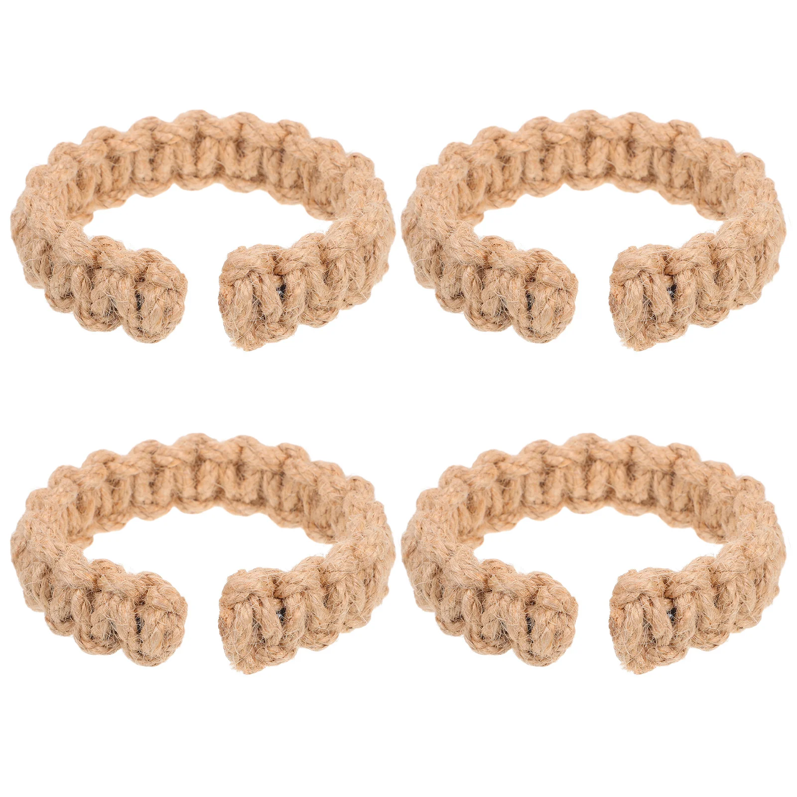 4Pcs Boho Rope Curtain Tiebacks Handmade Braided Decorative Holdbacks for Sheer Curtains Rustic Curtain Accessories