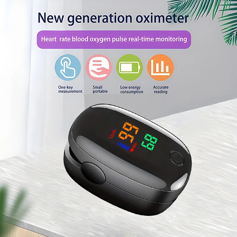 Oximeter Portable Fingertip Pulse Blood Oxygen Saturation Monitor LED Display Fingertip Oximeter Testing SPO2