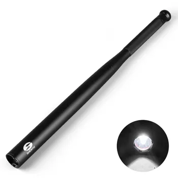 Lanterna led de taco de beisebol 31-46cm, à prova d'água, bastão super brilhante, tocha de liga de alumínio, emergência, autodefesa, iluminação externa