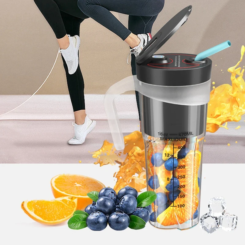 Portable Smoothies Blender Electric Juice Blender Rechargeable Portable Blender For Smoothies Fruits Blender Reusable White