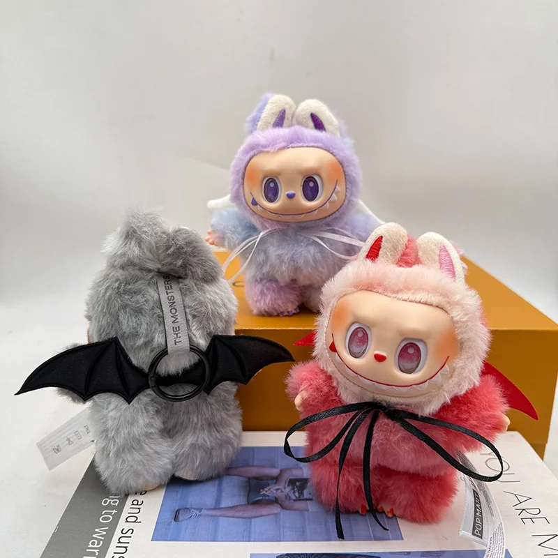 

For-cloth Labubu Doll Angel Wings Clothes 10cm Nunu Doll Detachable Laced Wings Labubu Cute Headpiece Halloween Costume