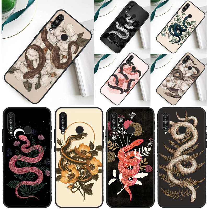 The Snake and Fern For Huawei P30 Pro P60 P50 P20 P40 P Smart Nova 9 5T Honor Magic 5 Lite X8 X9 a 50 70 Case