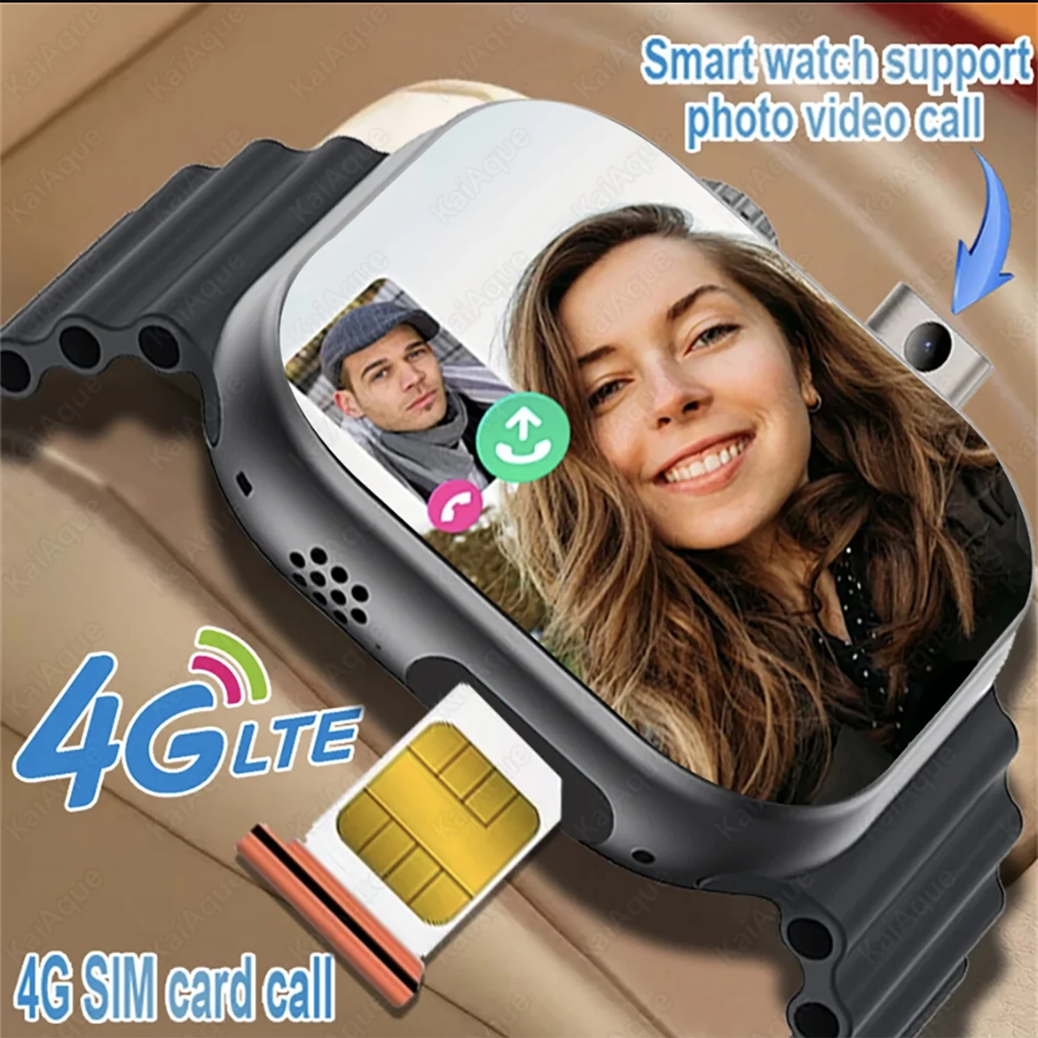 4G Call Smart Watch 2.1-inch 285*384 HD Screen Support SIM card Take a Picture Video call Fashion SmartWatch GPS NFC Smartwatch