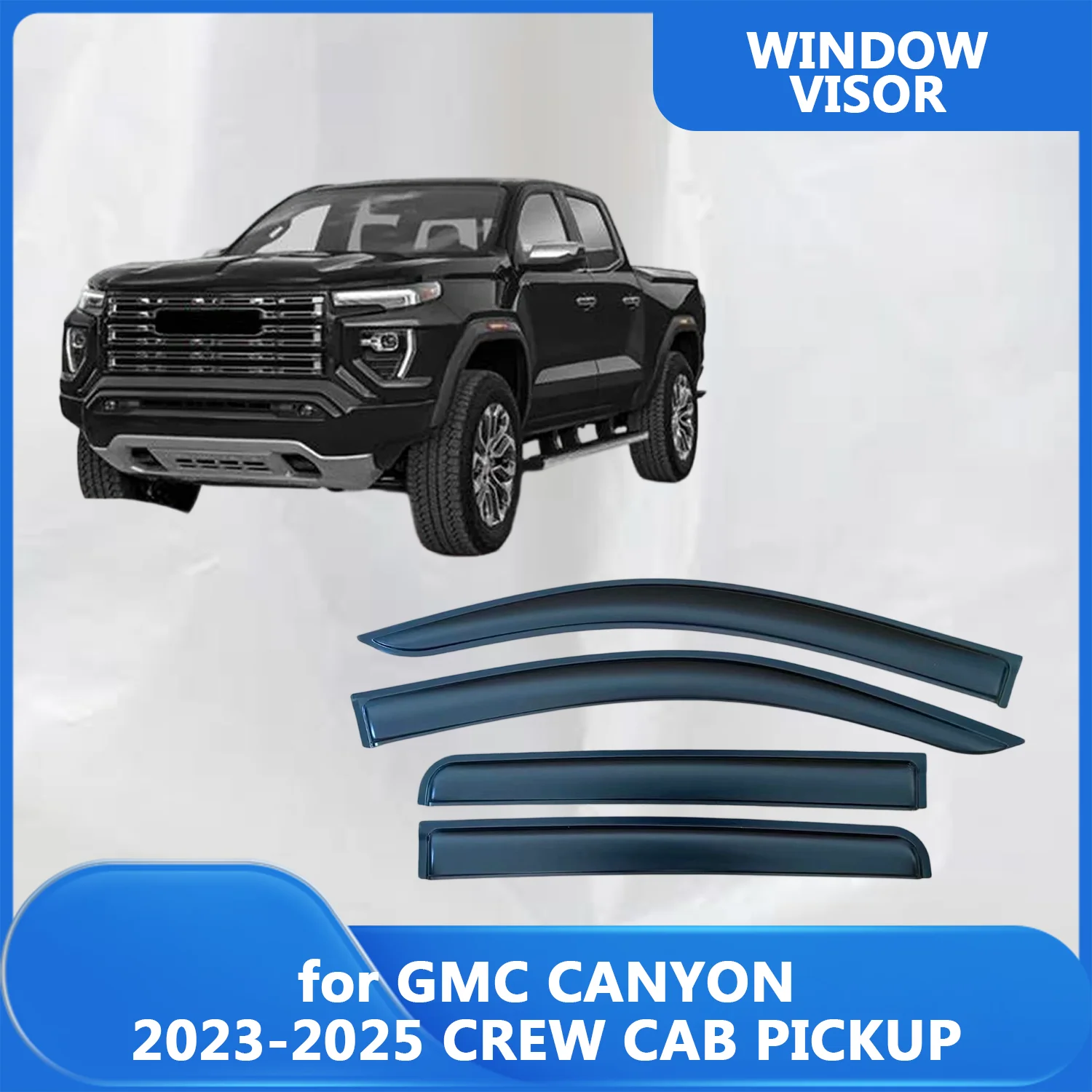 

Window Visor for GMC CANYON 2023 2024 2025 CREW CAB Wind Deflectors Rain Guards Door Visor Vent Shades Ventvisor Exterior Parts