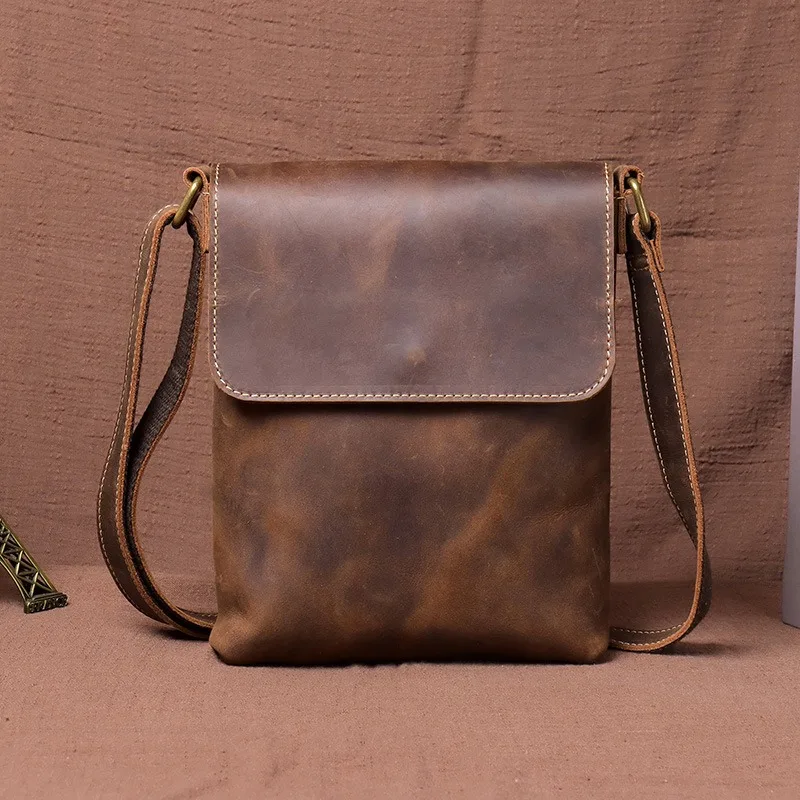 

Zency Men Genuine Leather Messenger Bag Fashion Shoulder Bag Handbag for Dail Outing 2025 High Quality Cross-body Bags Satchels