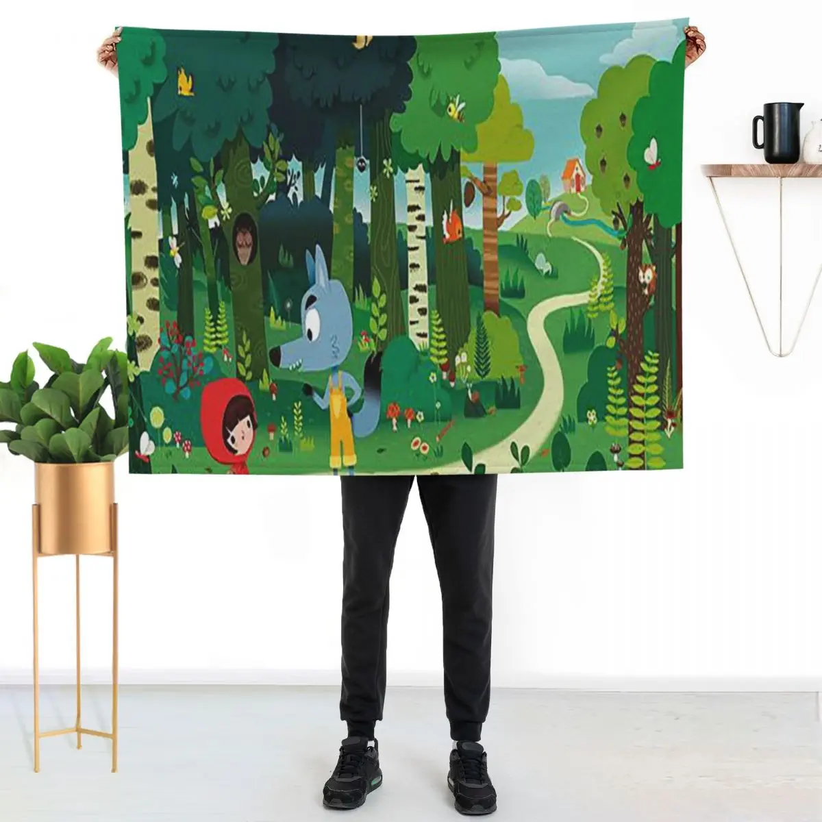 

sneaky sasquatch Throw Blanket Faux Fur Soft Warm Blanket for Bed