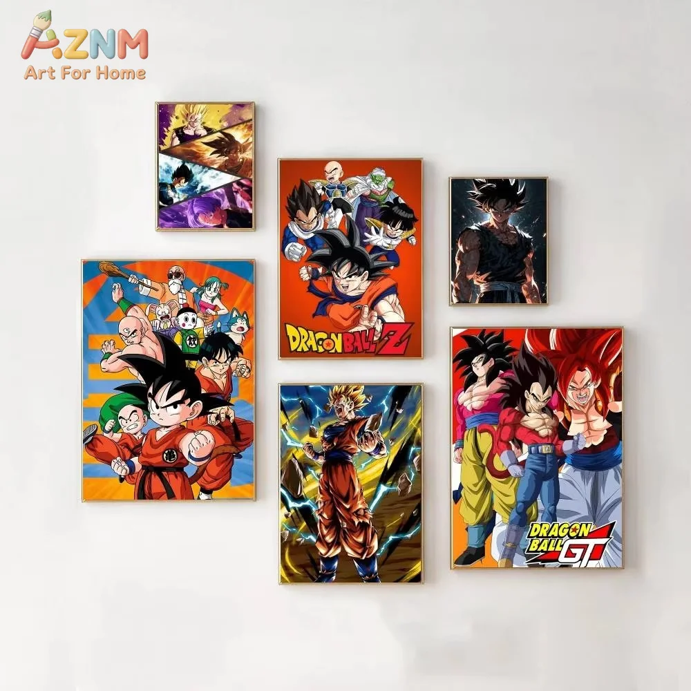 1pc Manga Dragon Ball Poster High Quality Print Wall Art For Bar Living Room Decor Gift