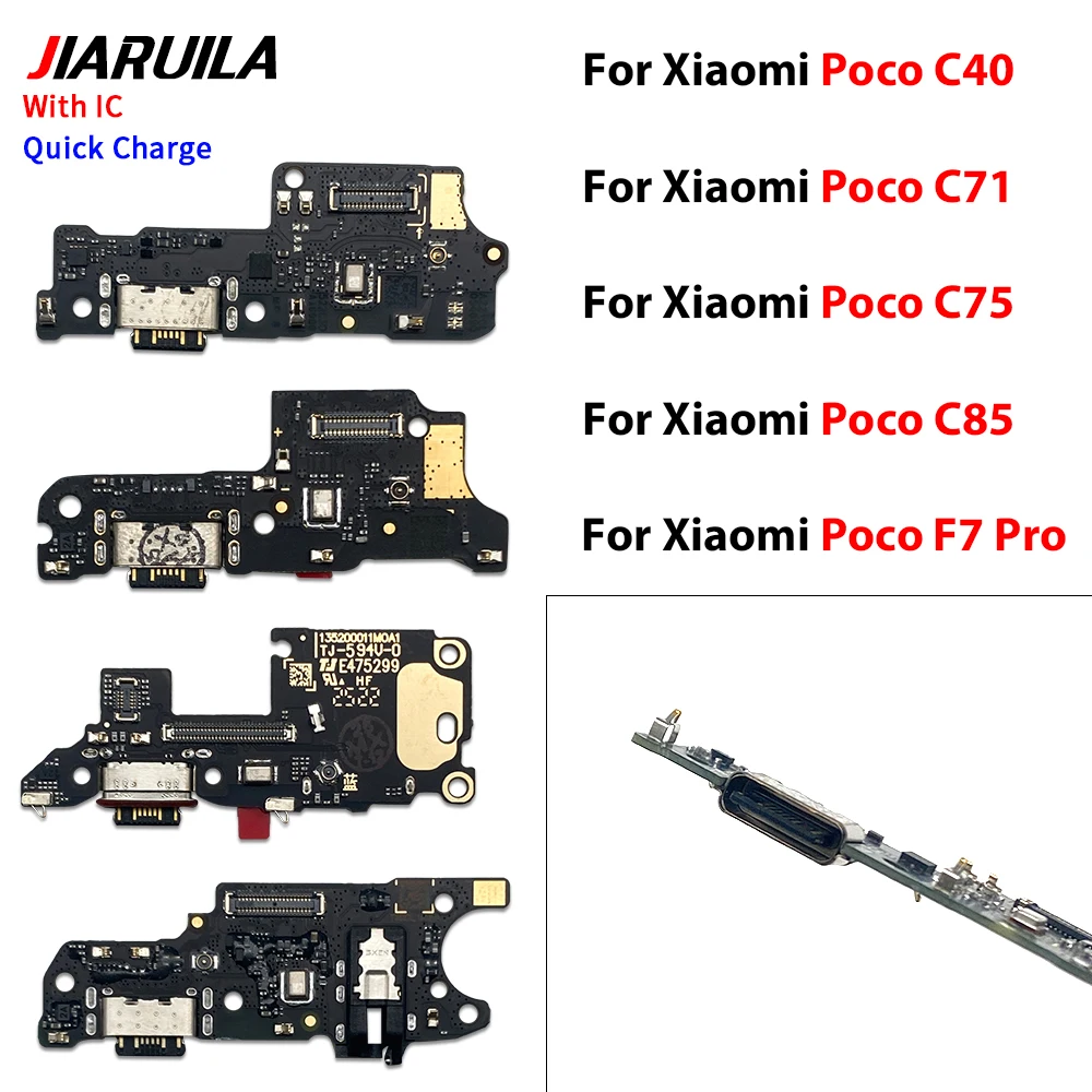 

10 шт. плата зарядного устройства PCB Flex для Xiaomi Poco C40 C71 C75 C85 F7 Pro X7 Pro 5G USB-порт, разъем для док-станции, ленточный кабель для зарядки