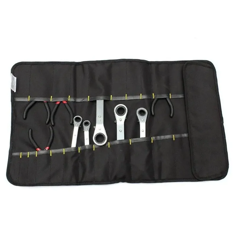 Hardware Tools Roll Plier Screwdriver Spanner Carry Case Pouch tool Bag box 22 Pockets 3 colors