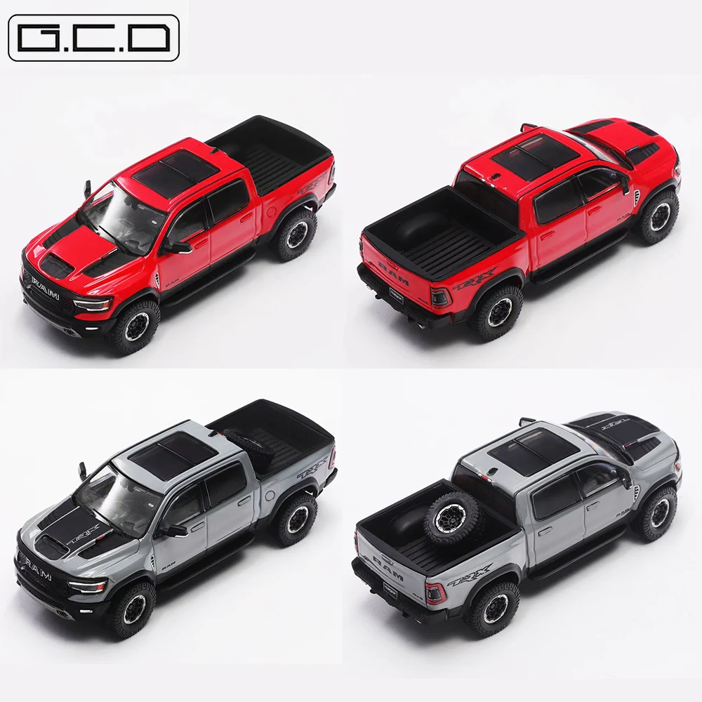 GCD 1/64 T-Rex Pickup Left-Hand Drive Diecast Alloy Car Model Truck Collectible Toy Gift for Boys Display