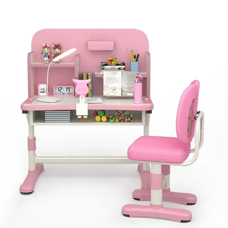 Hooki Cross-Border Hand-Cranking Adjustable Children's Learning Table and Chair Set Kindergarten Tutorial Class School Desk and