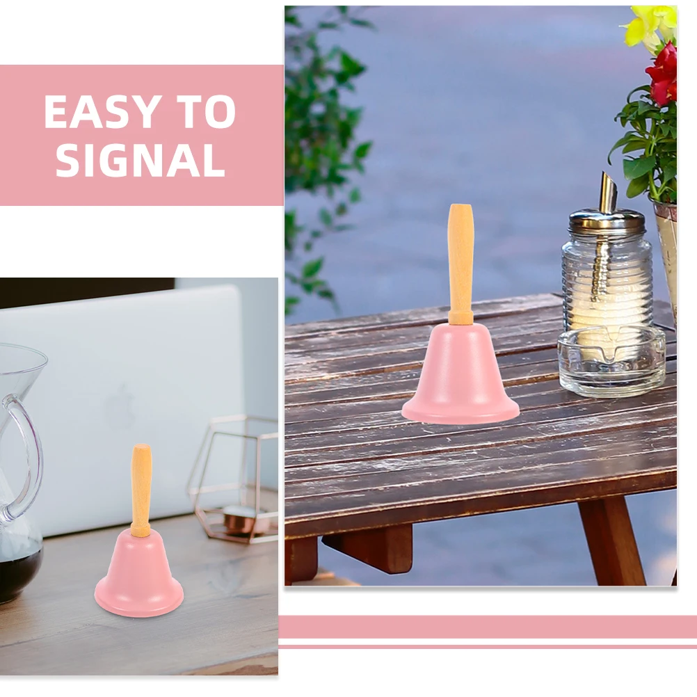 3 قطعة جرس اليد أجراس معدنية بصوت عال مقبض خشبي أحمر أجراس العشاء تدريب الحيوانات الأليفة الفصول الدراسية خدمة جرس إنذار الأناشيد