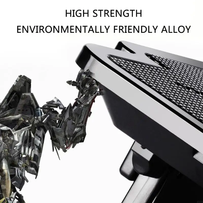 Enfriadores para computadora portátil H37B Tamaño para cuaderno USB LED silencioso Padera enfriamiento 6