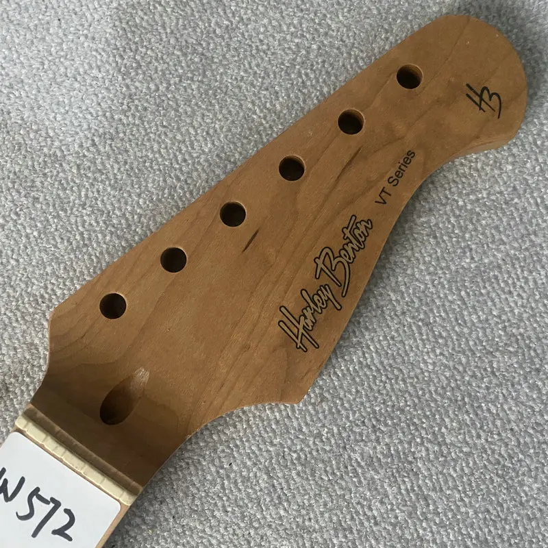 jN572 Genuine HB 6 Strings ST Electric Guitar Neck 22 Frets Roasted Maple Right Hand 648MM Scales Length DIY & Replace Parts