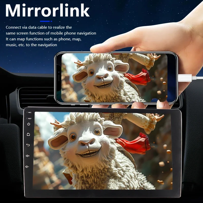 

BOSSCAR Car Radio Wireless 2Din Touchscreen Carplay Android Universal Multimedia Video Player 7"9"10" GPS FM MP5 MP4 Autoradio