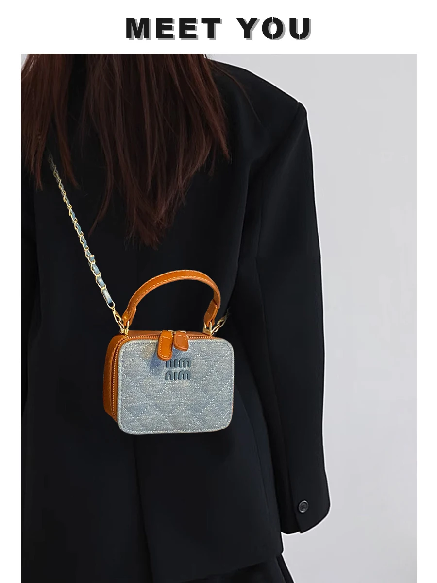 

Luxury high-end designer mini bag female 2025 new small fragrance box bag fashion rhombus chain messenger lipstick key case