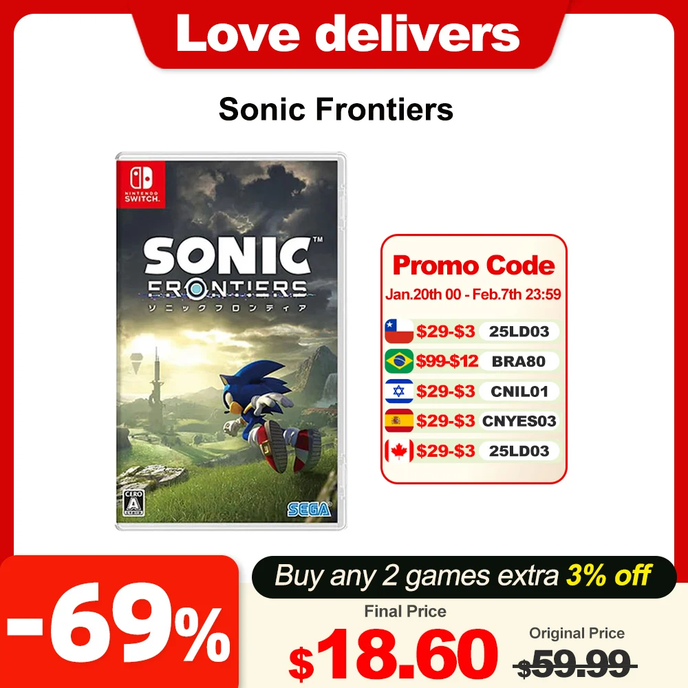 Sonic Frontiers Nintendo Switch Game Deals 100% Official Physical Game Card Action Genre for Switch OLED Lite Game Console