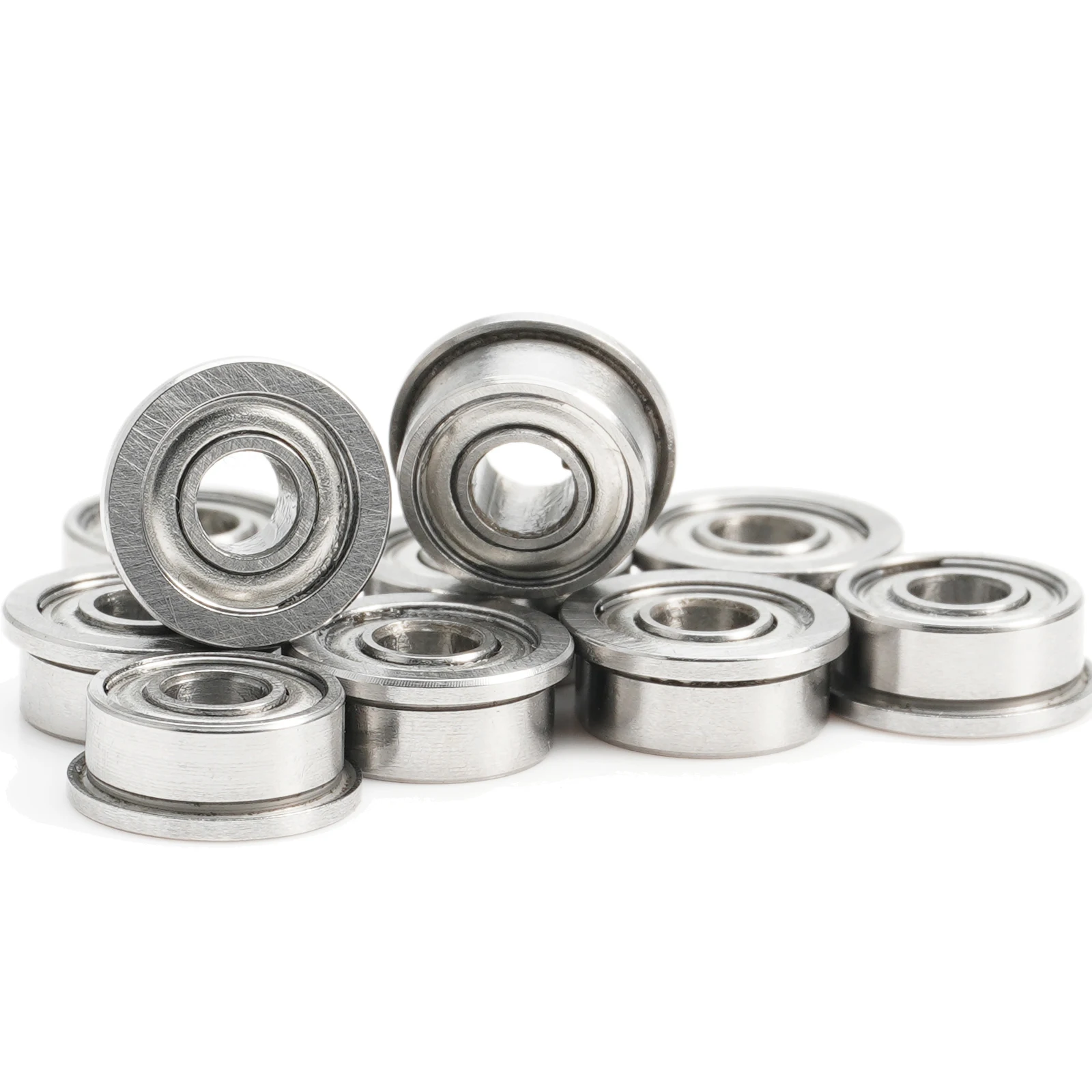 FR2-5ZZ Flange Bearing 3.175*7.938*3.571 mm ( 10 PCS ) Inch Flanged FR2-5 Z ZZ Ball Bearings