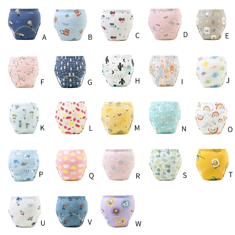 

Детские тренировочные штаны, детское нижнее белье, моющиеся дышащие подгузники с милым узором, летние детские подгузники, хлопковые обучающие брюки