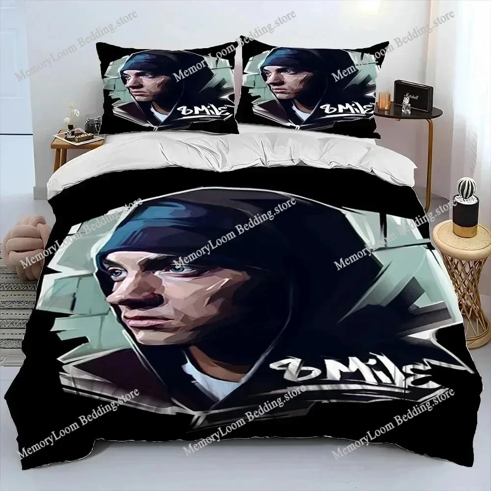 Hip Hop Rapper Legend Star Bedding Set 3D Print Duvet Cover Set Pillowcase King Queen Size Boys Adult Quilt Cover