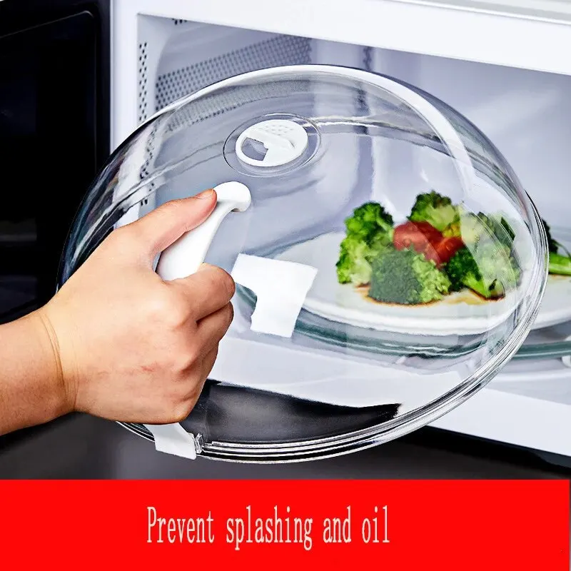 [Hot Sales] (1pc) Microwave Splash Proof Cover, High Temperature Food Heating Cover, Food Preservation Cover, Oil Proof Cover