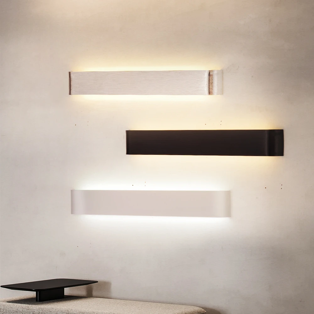 

Led Wall Sconce Light Decor Living Room Bedroom Indoor For Home Brushed Aluminum lighting Fixture