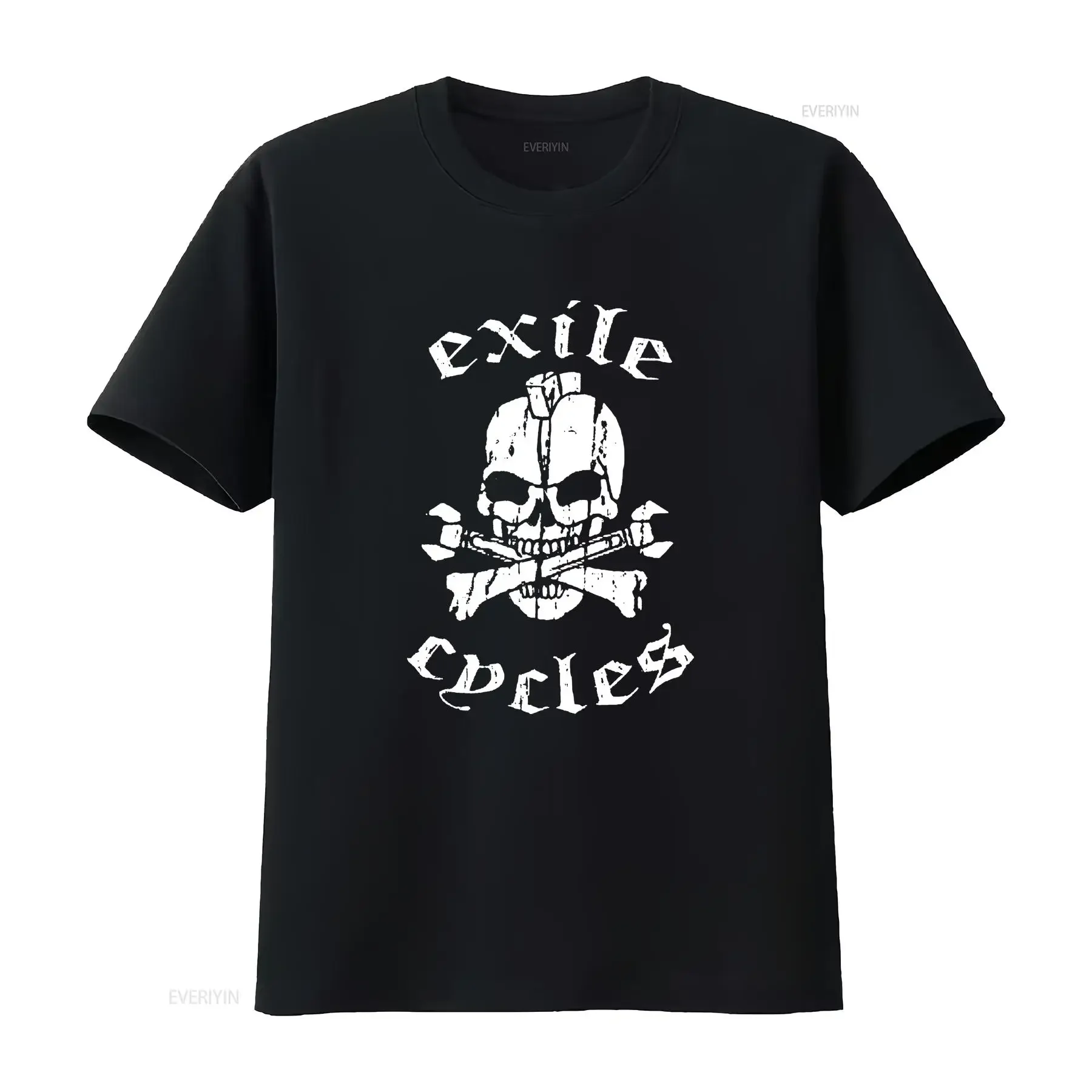 Exile cycles men T Shirt different sizes chopper builder long or short sleeves vintage Washed graphic homme streetwear Slightly