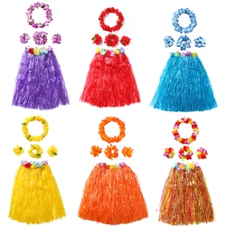 Fibre di plastica Hawaii Women Grass gonne Hula gonna costumi hawaiani 40/60CM Ladies Dress Up Hawaii Beach Party Decor Supplies