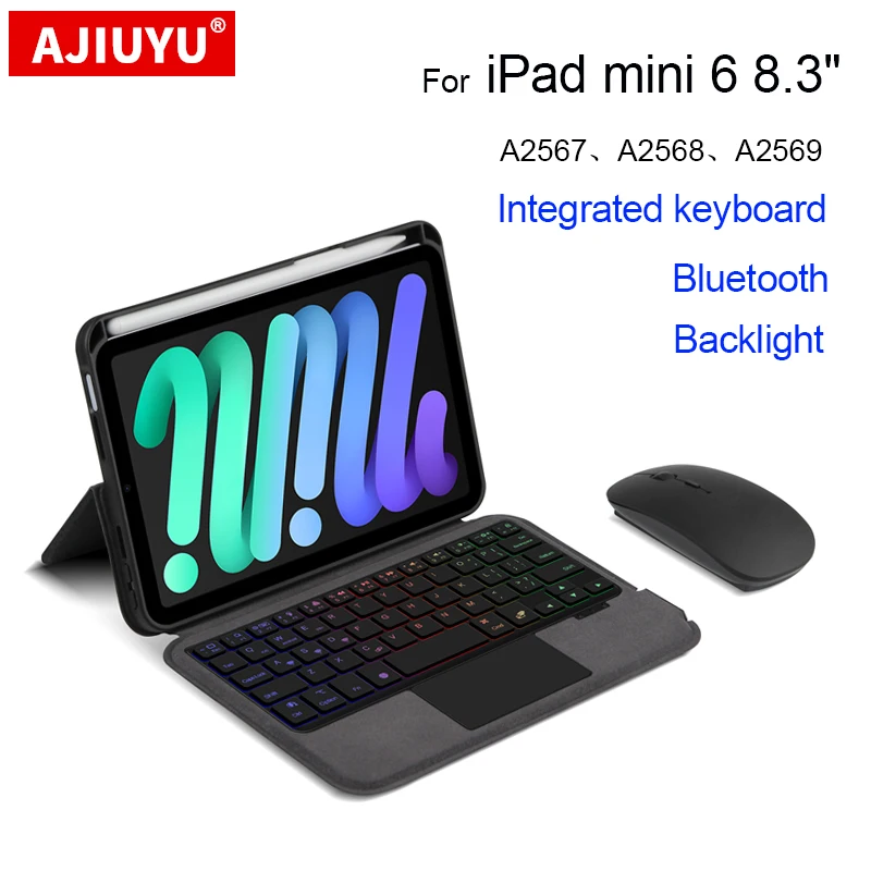 

Чехол с тачпадом и Bluetooth-клавиатурой, защитный чехол для планшета iPad Mini 6-го 8,3 дюйма mini6 Mini 6 2021