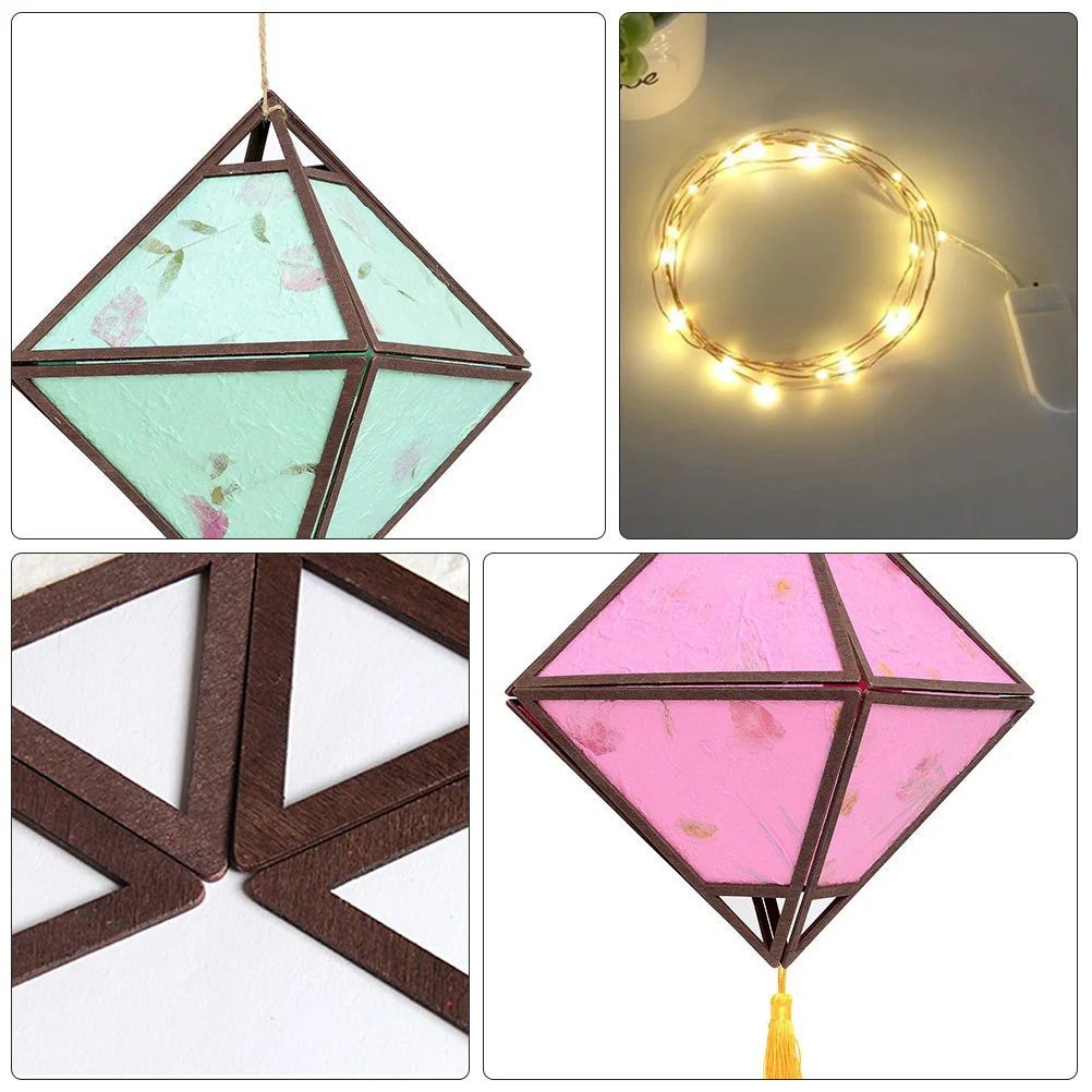 

1 set Paper Lanterns Hanging Festival Supplies Outdoor Party Props Real Flowers Printed Mid-Autumn Chinese