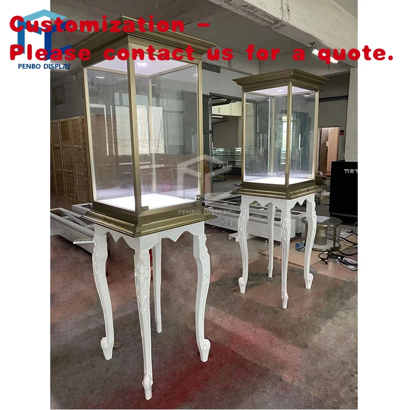 custom.Luxurious Jewelry Store Interior Decoration Design Store Fixtures Customized Jewellery Display Cabinet Display Showcase