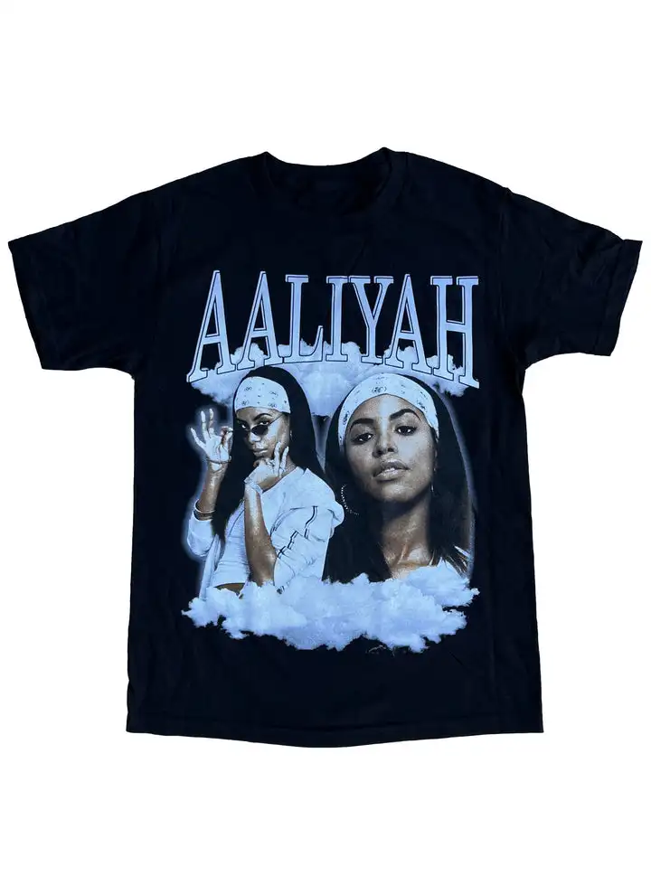

Футболка Aaliyah с облачным узором, футболка с принтом, летние роскошные брендовые хлопковые мужские и женские футболки с короткими рукавами