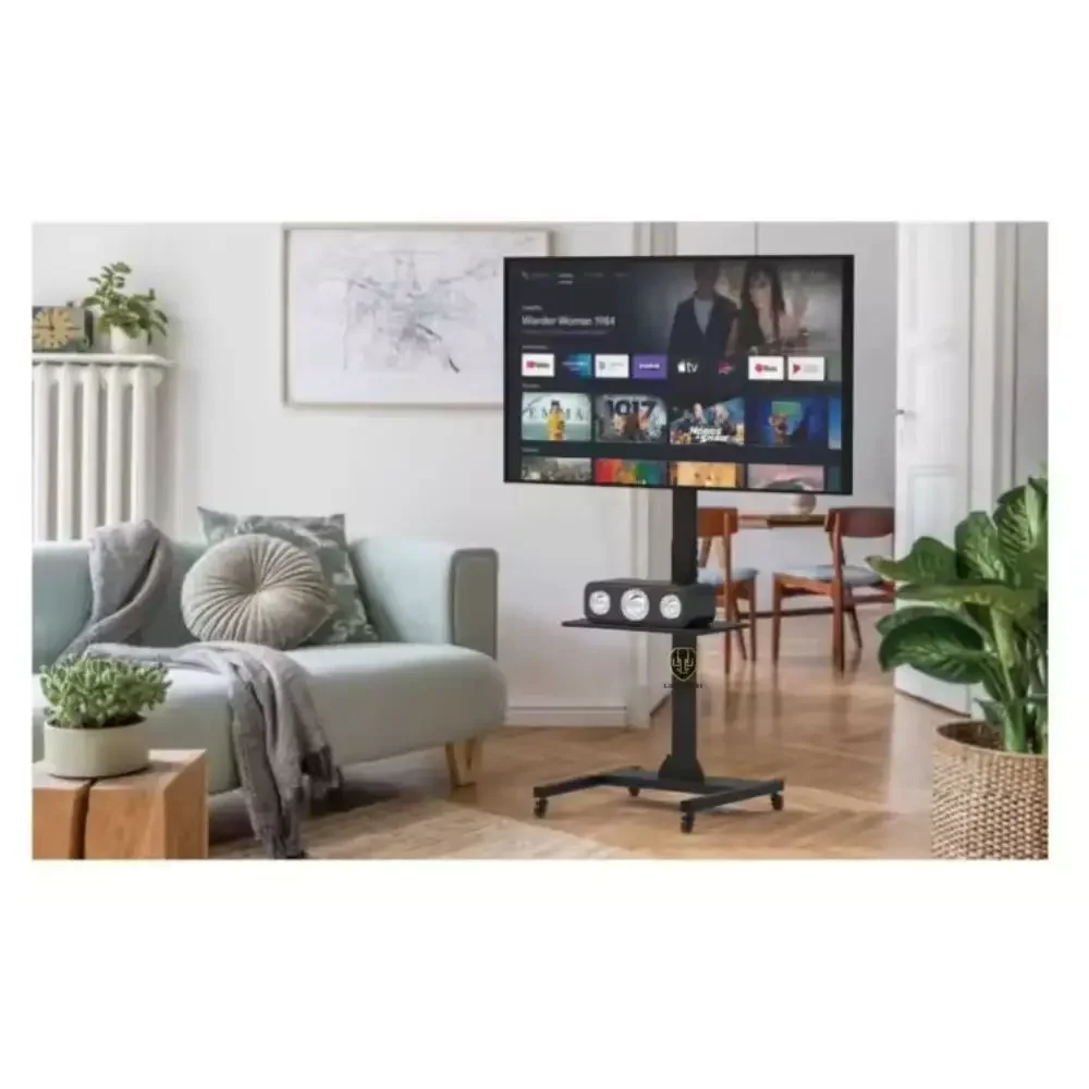 sample tv cart with shelf