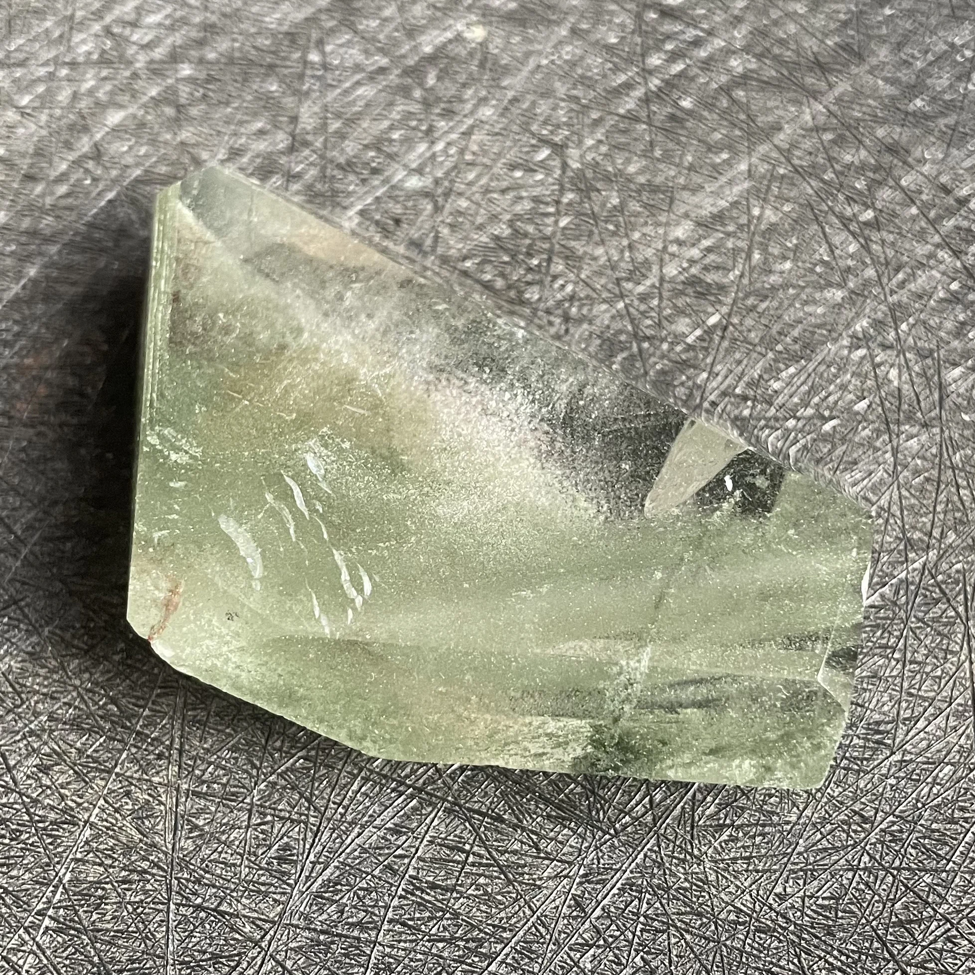 59g Natural Green Phantom Decoration Polished Quartz Crystal Reiki Healing