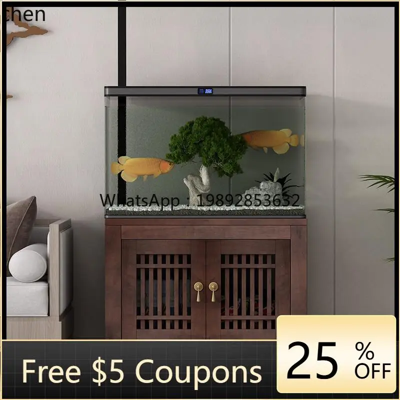 YGG  solid wood living room special base office household fish tank floor cabinet fish tank rack placement cabinet